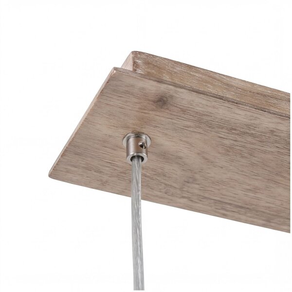 Hängelampe Holz Glas blendarm L:97 cm E14 3-flammig
