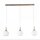 Hängelampe Holz Glas blendarm L:97 cm E14 3-flammig