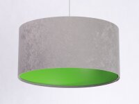 Suspension ronde Tissu Abat-jour Gris Vert Table à...