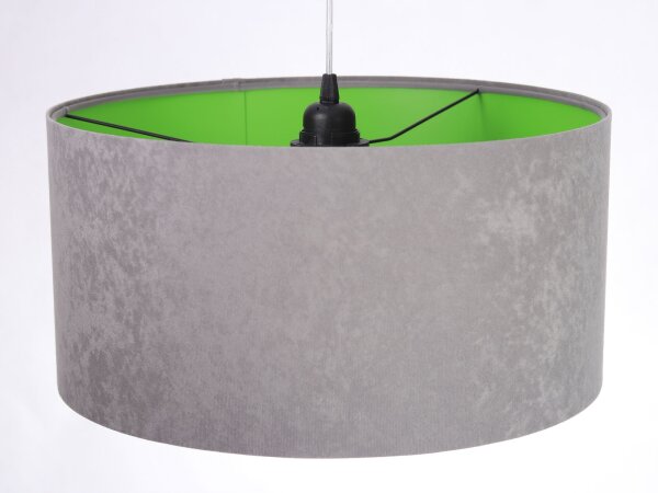 Suspension Retro Gris Vert Tissu rond Salle à manger