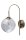 Applique murale LED en verre noble Abat-jour sphérique en laiton