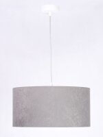 Suspension Gris Blanc Tissu rond R&eacute;tro Table...