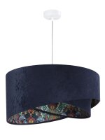Suspension color&eacute;e tissu rond &Oslash;50cm table...