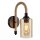 Wandlampe Metall Rauchglas H: 31 cm E27 Rustikal AHRENS