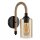 Wandlampe Metall Rauchglas H: 31 cm E27 Rustikal AHRENS