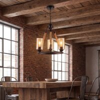 Kronleuchter Metall Rauchglas E27 B: 45 cm 3-flammig