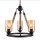 Kronleuchter Metall Rauchglas E27 B: 45 cm 3-flammig