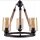Kronleuchter Metall Rauchglas E27 B: 45 cm 3-flammig