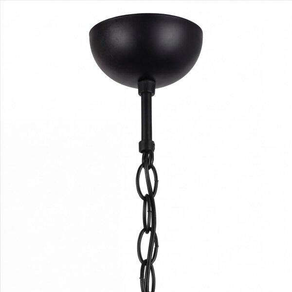 Kronleuchter Metall Rauchglas E27 B: 40 cm 4-flammig