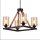Kronleuchter Metall Rauchglas E27 B: 40 cm 4-flammig
