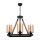 Kronleuchter Metall Rauchglas E27 B: 40 cm 4-flammig