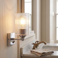 Wandleuchte Metall E27 23 cm hoch Chrom Modern
