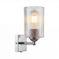 Wandleuchte Metall E27 23 cm hoch Chrom Modern