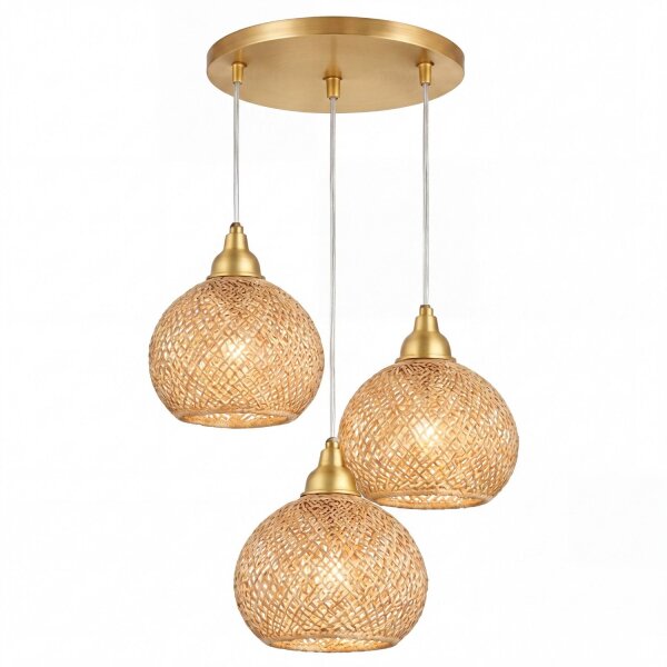 Hängeleuchte Metall Korb Schirm E27 30 cm breit Modern