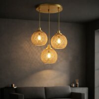Hängeleuchte Metall Korb Schirm E27 30 cm breit Modern