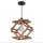 Pendelleuchte Metall Holz E27 H: max. 130 cm eckig