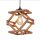 Pendelleuchte Metall Holz E27 H: max. 130 cm eckig