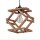 Pendelleuchte Metall Holz E27 H: max. 130 cm eckig