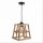 Pendelleuchte Metall Holz B: 23 cm H: max. 130 cm E27
