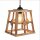 Pendelleuchte Metall Holz B: 23 cm H: max. 130 cm E27