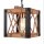Hängeleuchte Metall Holz E27 20 cm breit H: max. 85 cm