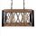 Pendelleuchte Metall Holz H: max. 105 cm E27 2-flammig