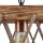 Pendelleuchte Metall Holz H: max. 105 cm E27 2-flammig