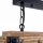 Pendelleuchte Metall Holz H: max. 105 cm E27 2-flammig