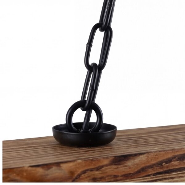 Pendelleuchte Holz Metall E27 H: max. 80 cm 3-flammig