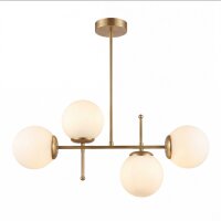 Pendelleuchte Metall Glas E27 H: max. 63 cm 4-flammig
