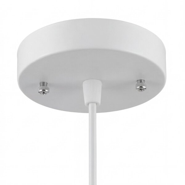 Hängeleuchte Metall Stoff E27 38 cm breit rund Modern
