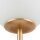 Wandlampe Metall Glas H: 24 cm in Gold Weiß E27 Retro