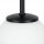 Wandleuchte Glas Metall E27 H: 22 cm Schwarz Weiß