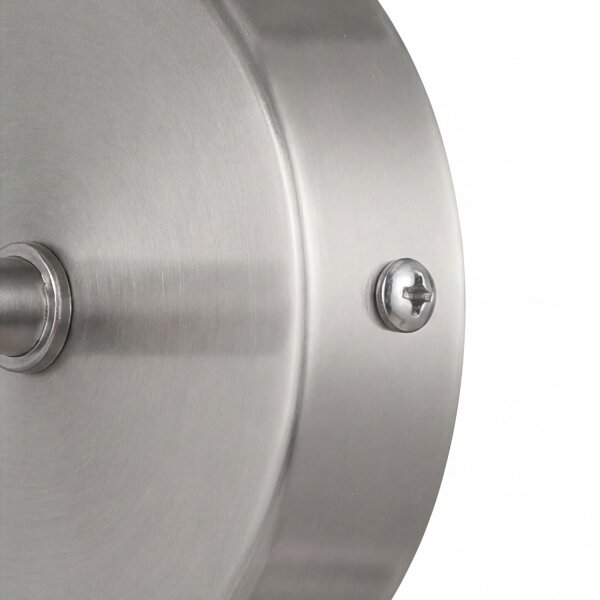 Wandleuchte Metall Stoff 26 cm hoch in Silber Grau E27