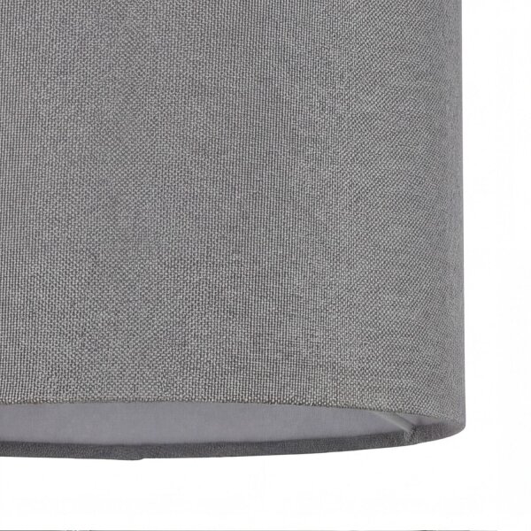 Wandleuchte Metall Stoff 26 cm hoch in Silber Grau E27