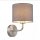 Wandleuchte Metall Stoff 26 cm hoch in Silber Grau E27