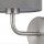 Wandleuchte Metall Stoff 26 cm hoch in Silber Grau E27