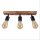 Spot Lampe Holz Metall E27 verstellbar 3-flammig RETHEN