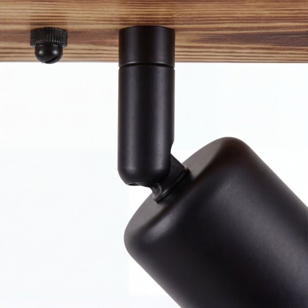 Spot Lampe Holz Metall verstellbar E27 2-flammig RETHEN