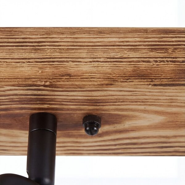 Spot Lampe Holz Metall verstellbar E27 2-flammig RETHEN