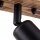 Spot Lampe Wand Holz Metall E27 verstellbar länglich