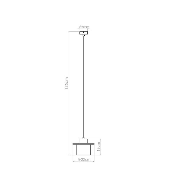 Hängelampe Holz Beton E27 22 cm Pendelleuchte Esstisch