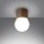 Deckenlampe Glas Holz G9 H:19 cm gemütlich blendarm