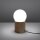 Tischlampe Holz Glas Weiß G9 21 cm Nachttisch blendarm
