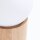 Tischlampe Holz Glas Weiß G9 21 cm Nachttisch blendarm