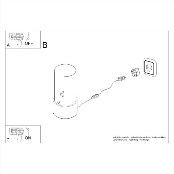 Tischlampe Stahl Weiß E27 1 cm Schreibtisch Nachttisch