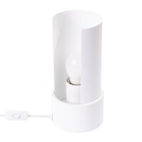 Tischlampe Stahl Weiß E27 1 cm Schreibtisch Nachttisch