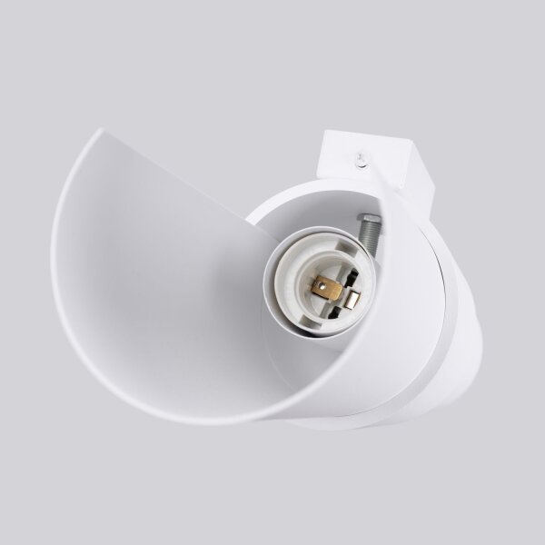 Wandlampe Stahl Weiß E27 H:37 cm Up Down indirekt
