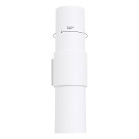 Wandlampe Stahl Weiß E27 H:37 cm Up Down indirekt