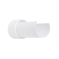 Wandleuchte Stahl Weiß E27 T:10 cm stilvoll blendarm